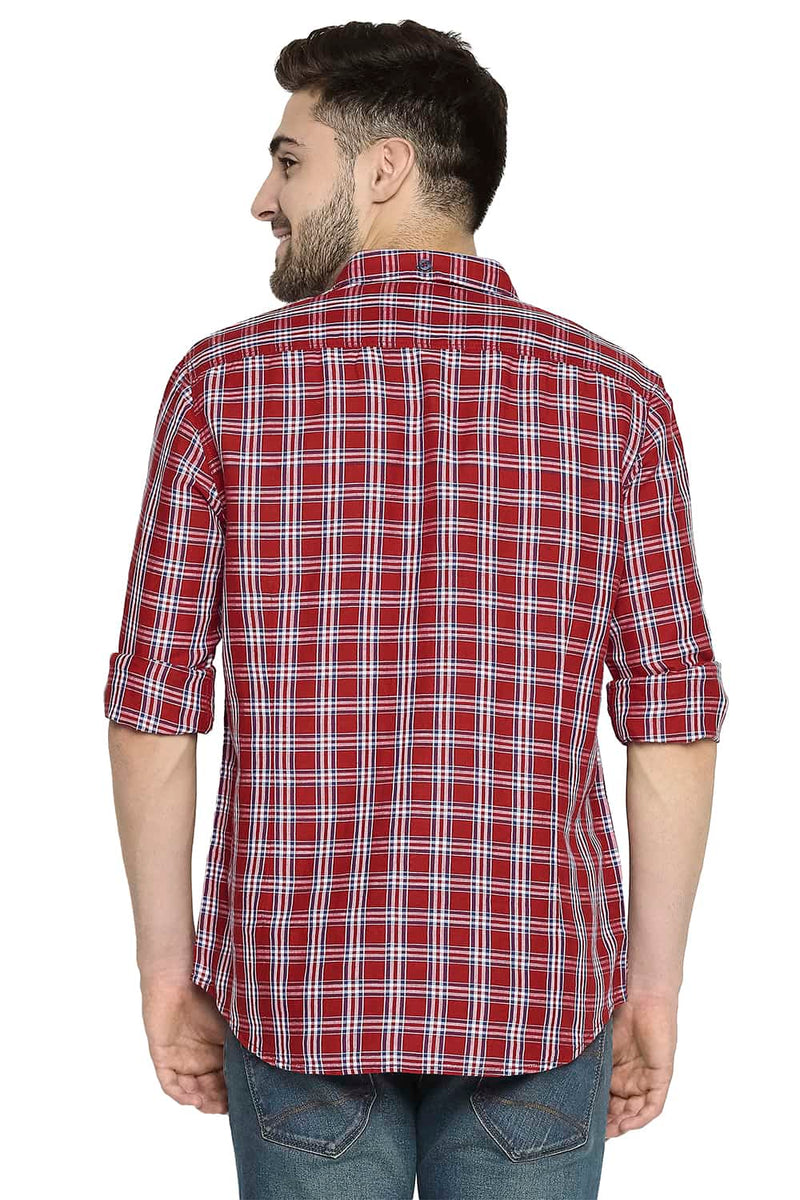 BASICS SLIM FIT CHECKS SHIRT