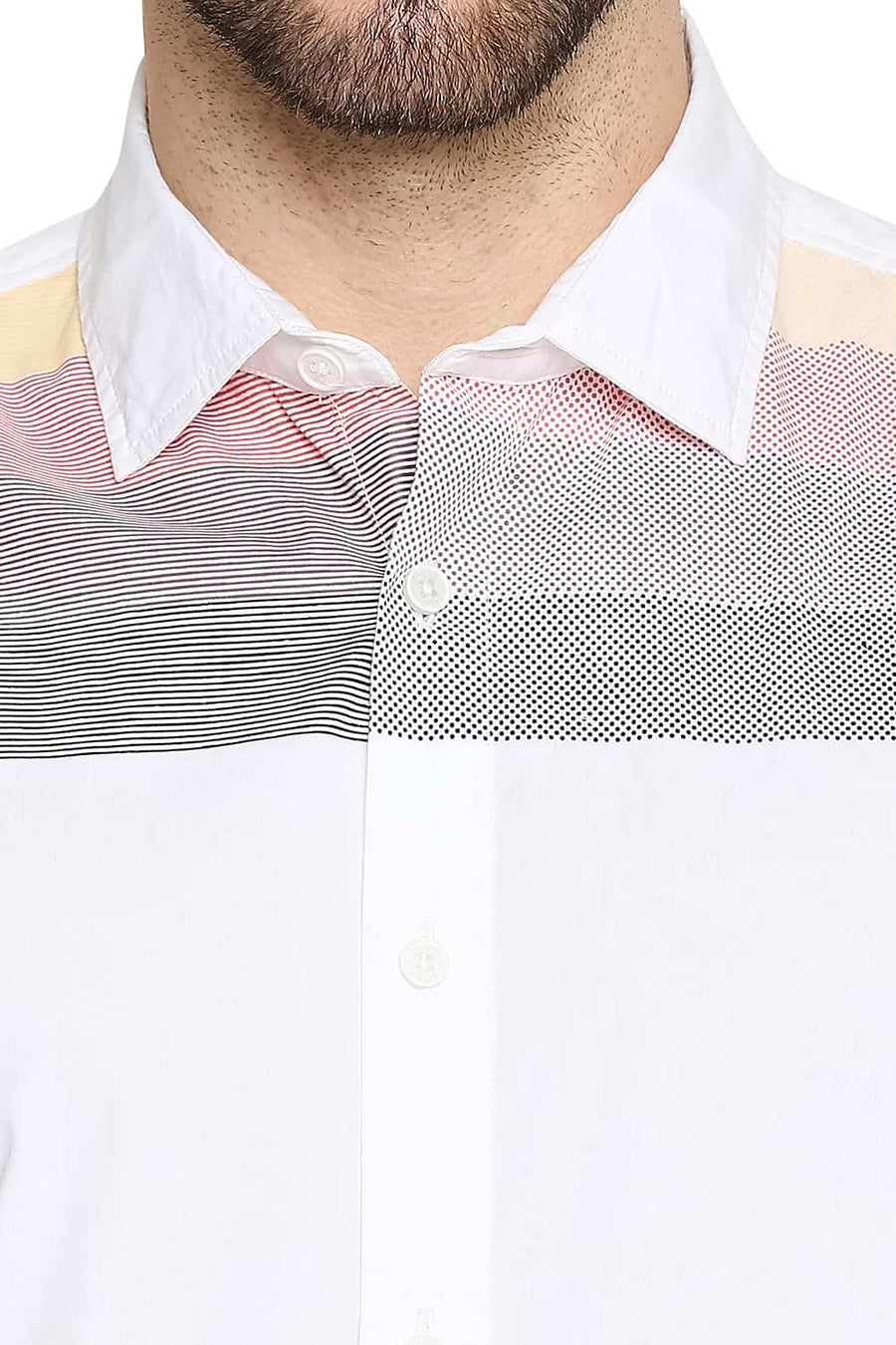BASICS SLIM FIT SNOW WHITE STRETCH SHIRT