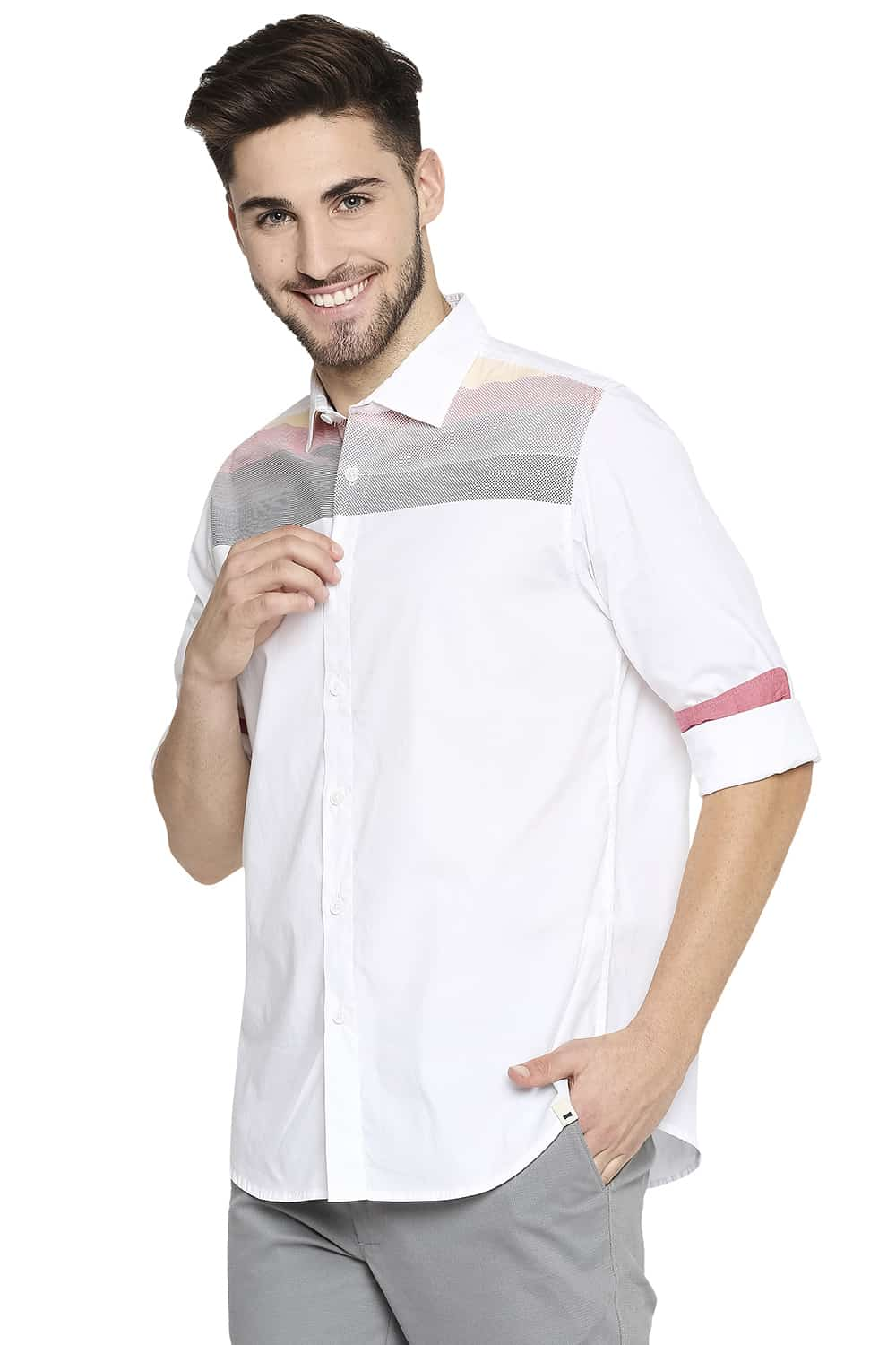 BASICS SLIM FIT STRETCH SHIRT