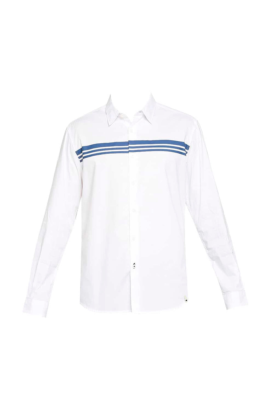 BASICS SLIM FIT SNOW WHITE OXFORD SHIRT