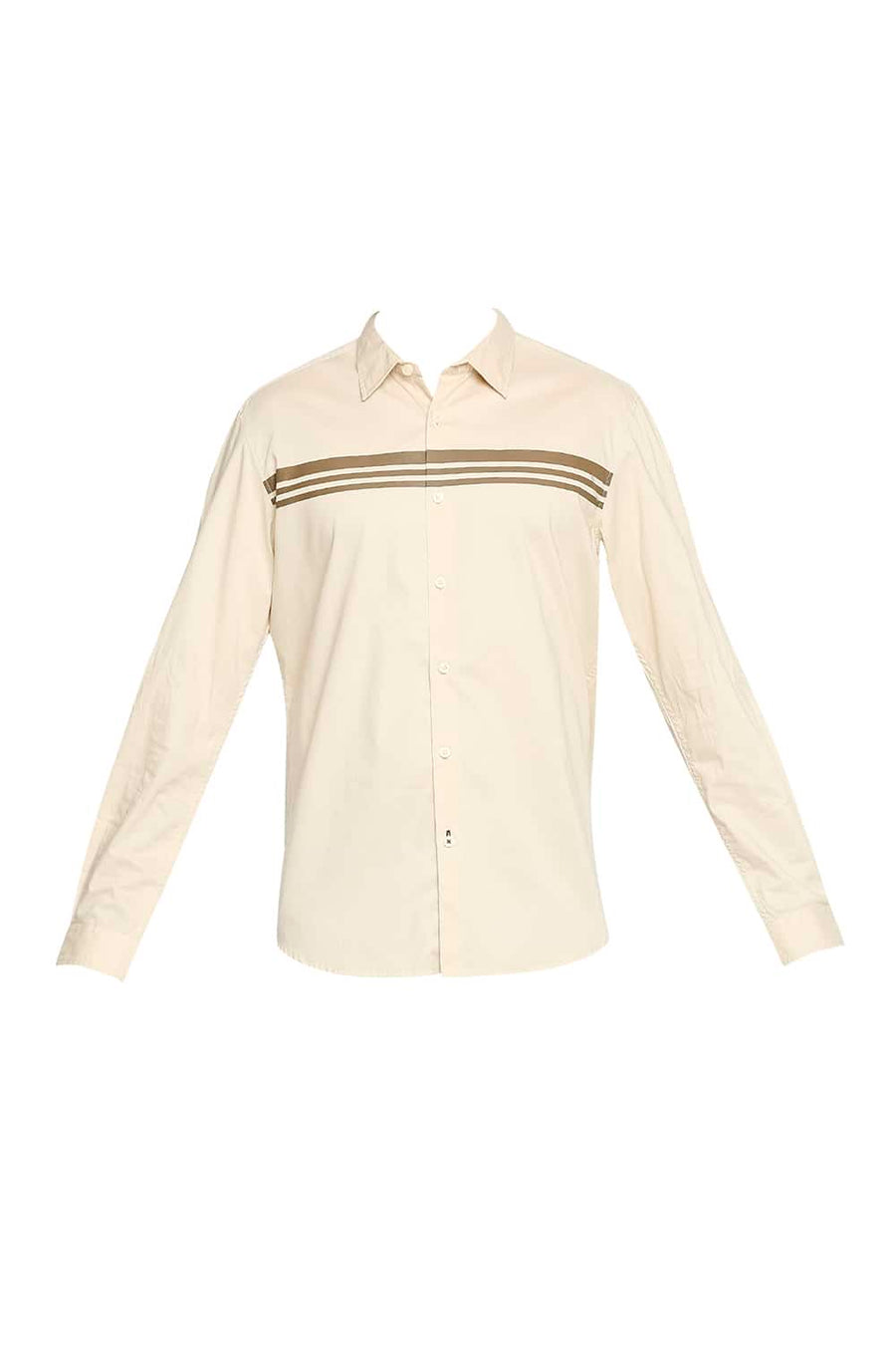 BASICS SLIM FIT SEMOLINA BEIGE OXFORD SHIRT