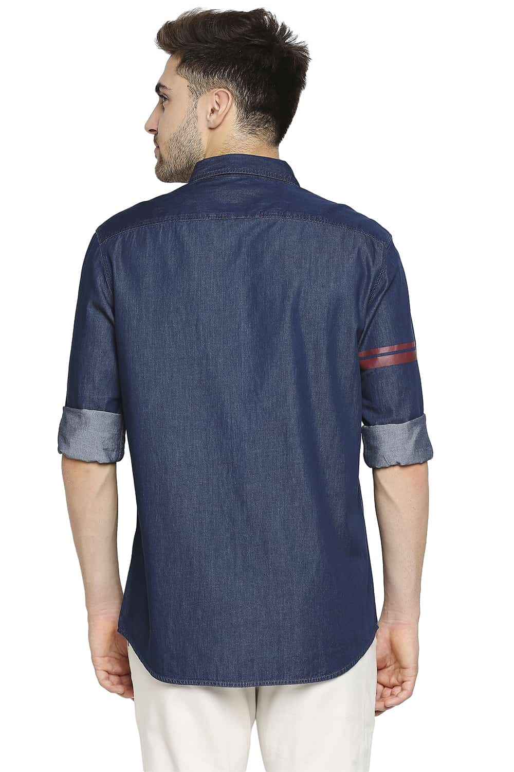 BASICS SLIM FIT INDIGO SHIRT