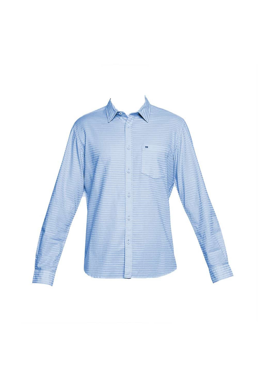 BASICS SLIM FIT AIRY BLUE DOBBY SHIRT