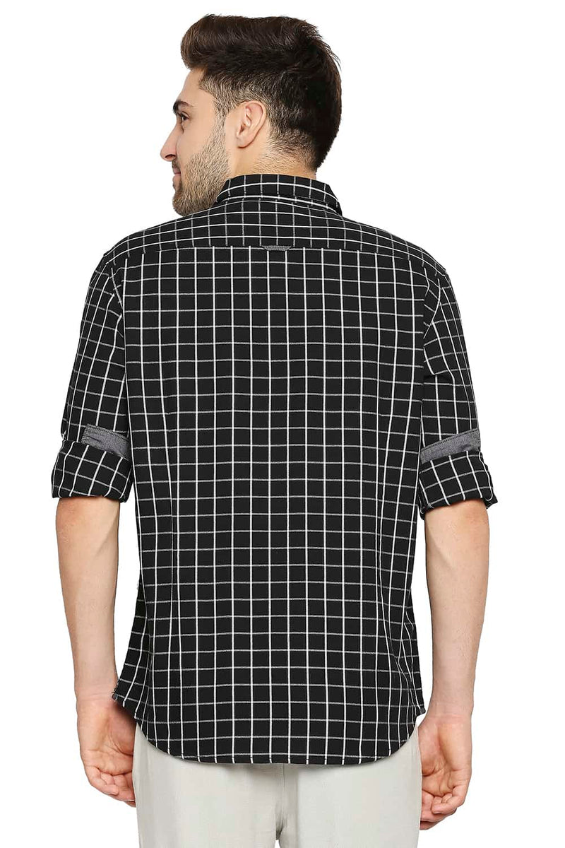 BASICS SLIM FIT CHECKS SHIRT