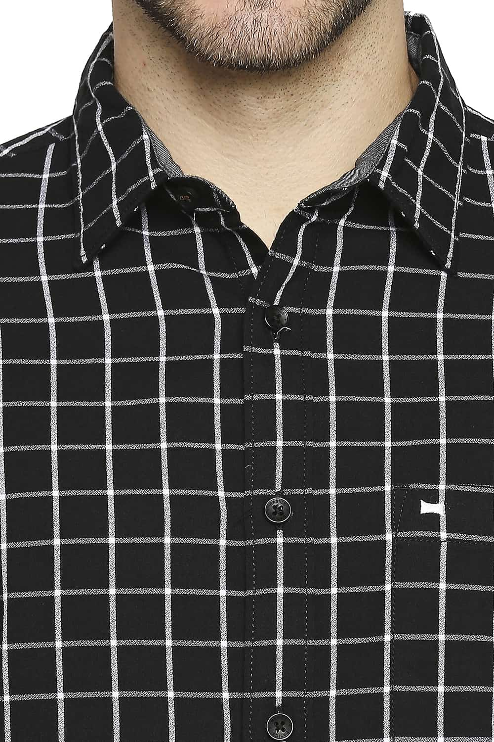 BASICS SLIM FIT CHECKS SHIRT