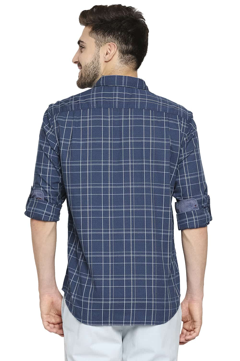 BASICS SLIM FIT CHECKS SHIRT