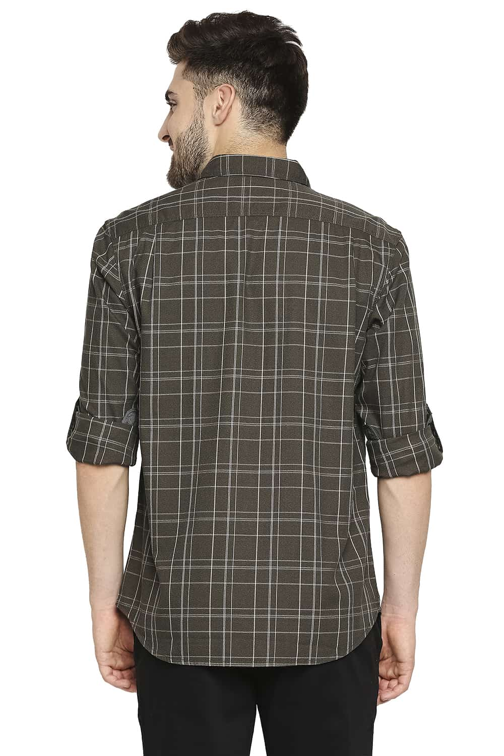 BASICS SLIM FIT CHECKS SHIRT