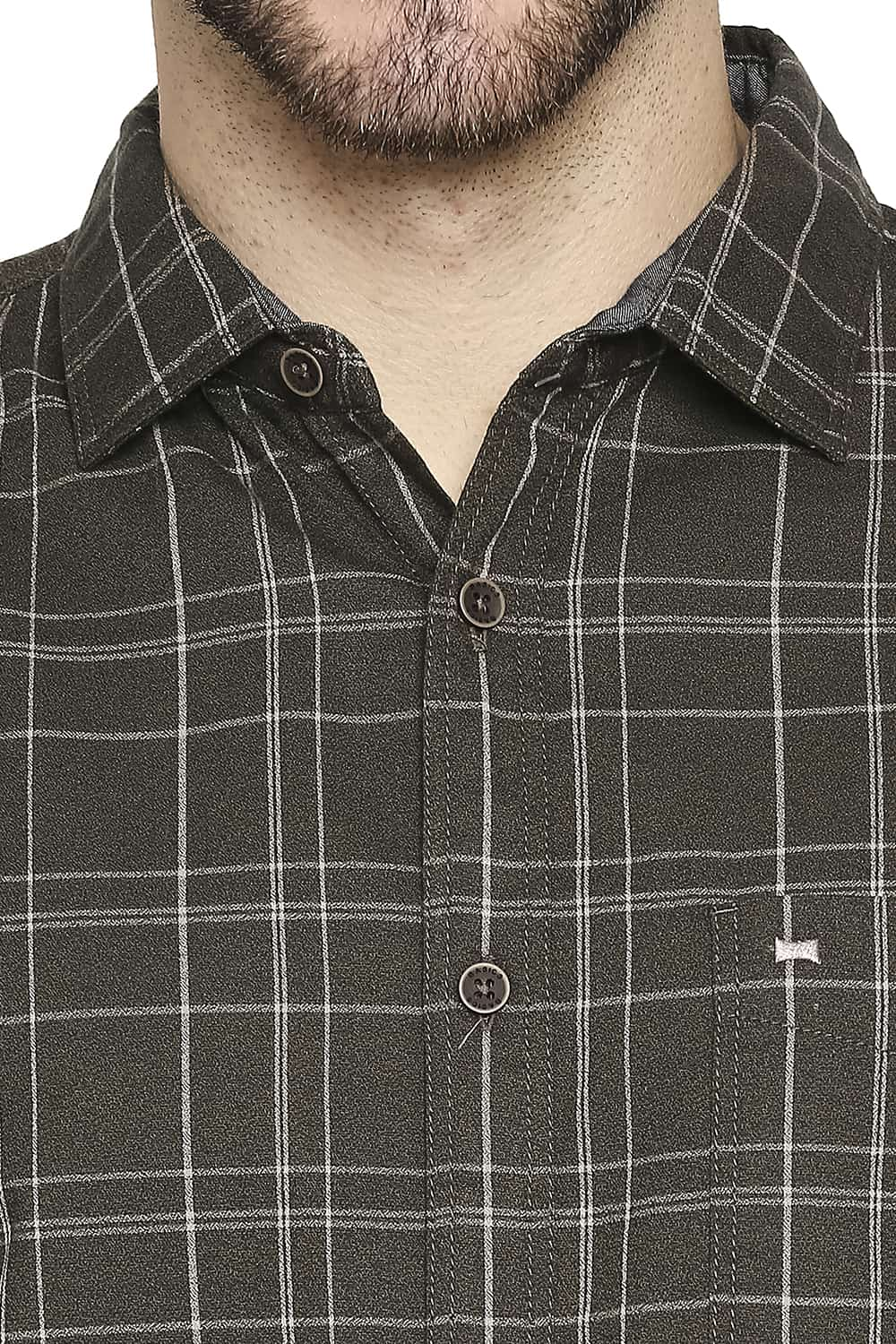 BASICS SLIM FIT CHECKS SHIRT