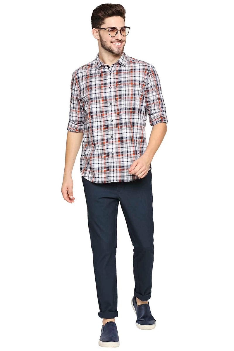 BASICS SLIM FIT CHECKS SHIRT