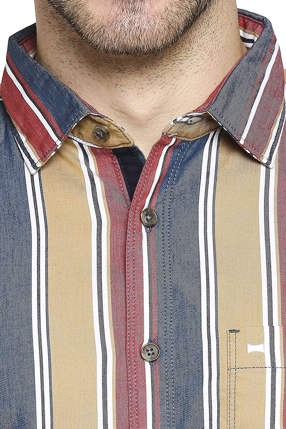 BASICS SLIM FIT STRIPE SHIRT