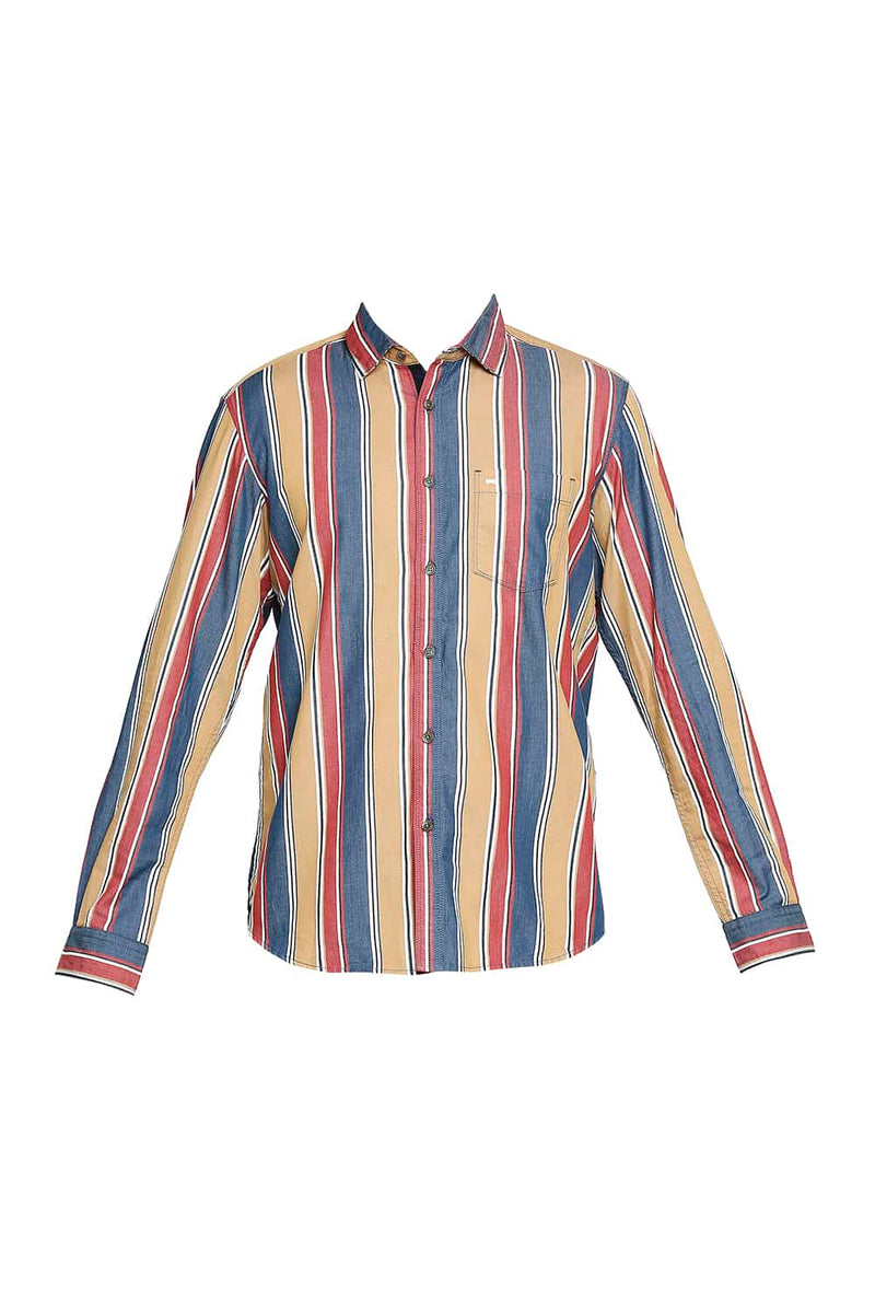 BASICS SLIM FIT STRIPE SHIRT