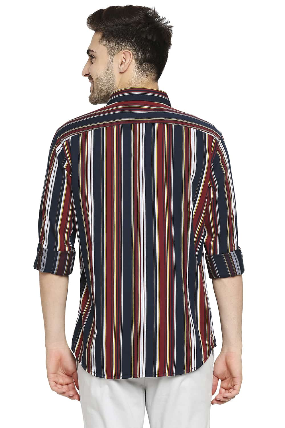 BASICS SLIM FIT STRIPE SHIRT