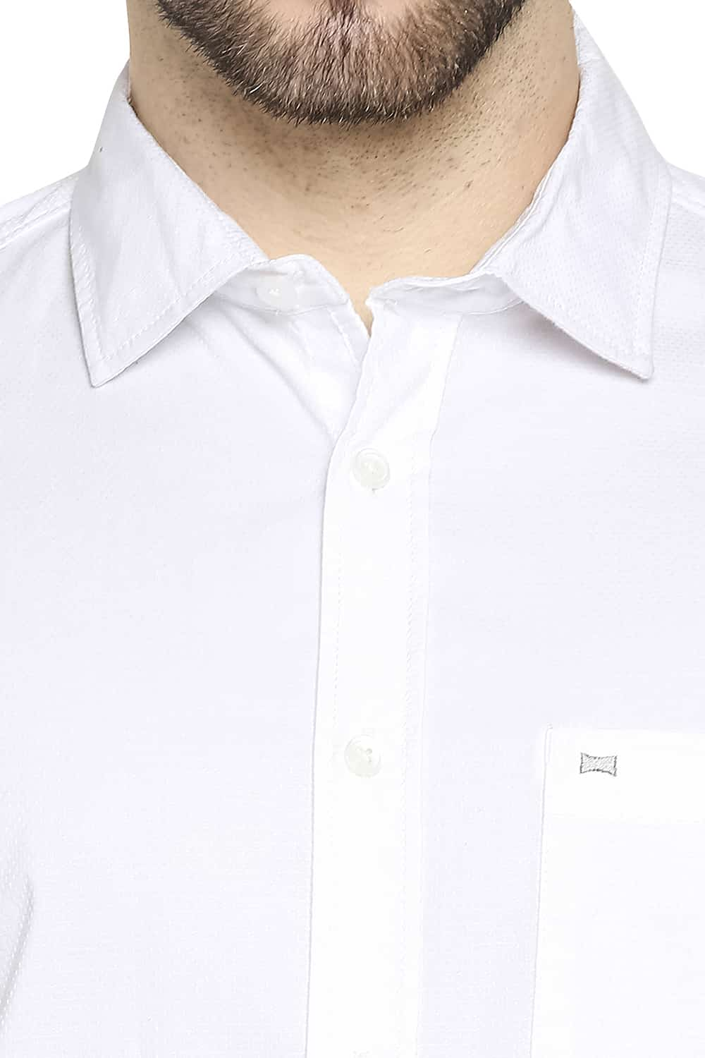 BASICS SLIM FIT DOBBY SHIRT