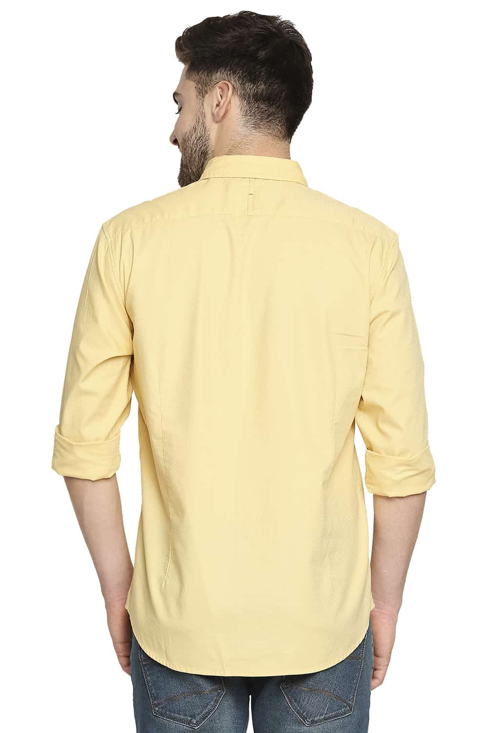 BASICS SLIM FIT DOBBY SHIRT