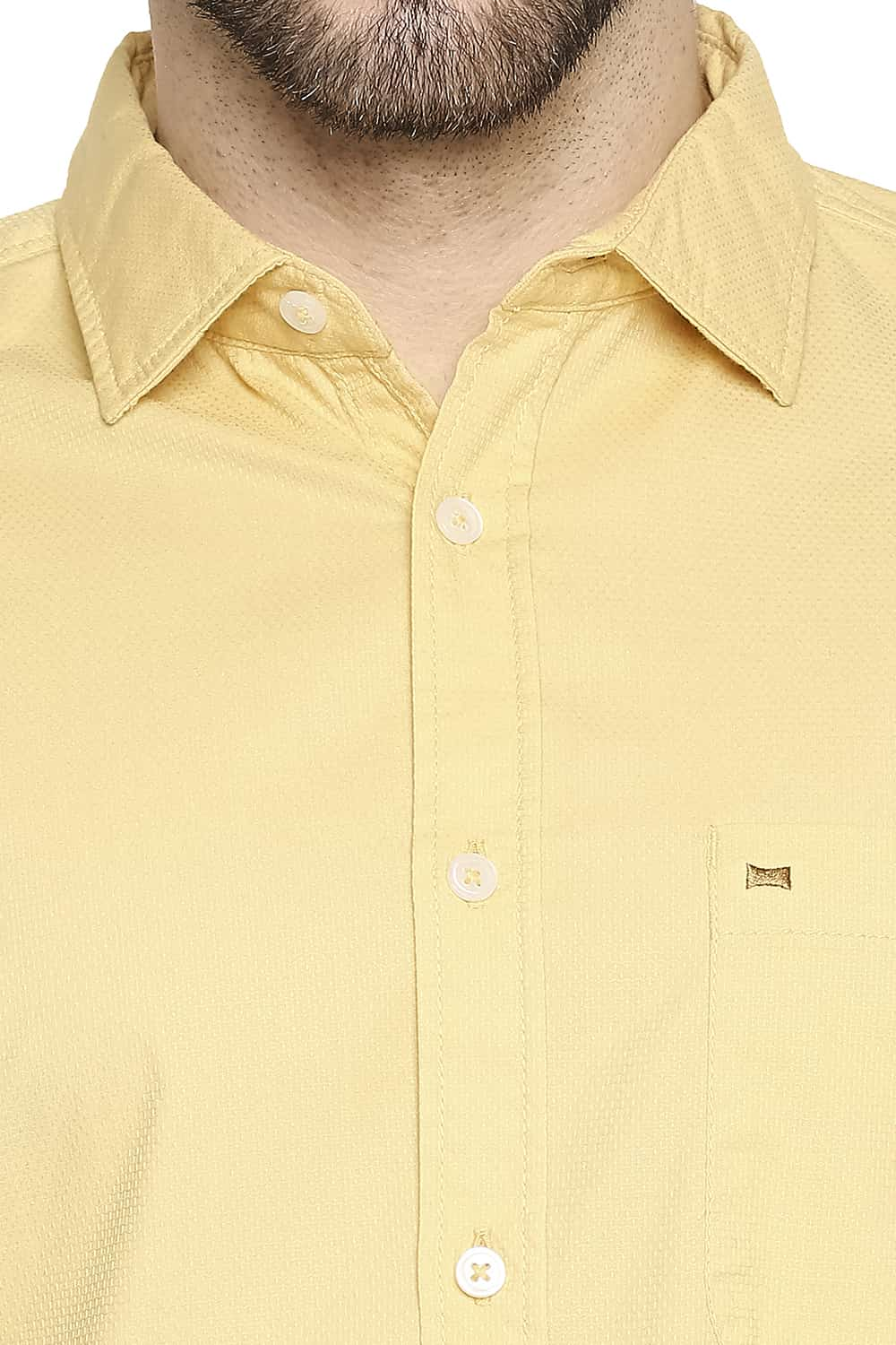 BASICS SLIM FIT DOBBY SHIRT