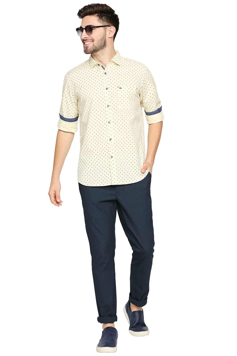 BASICS SLIM FIT PRINTED SHIRT