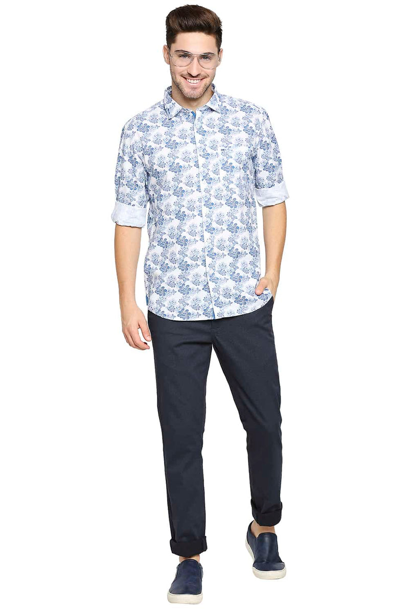 BASICS SLIM FIT PRINTED SHIRT