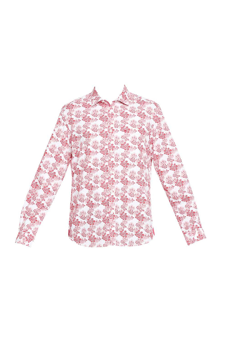 BASICS SLIM FIT PRINTED SHIRT