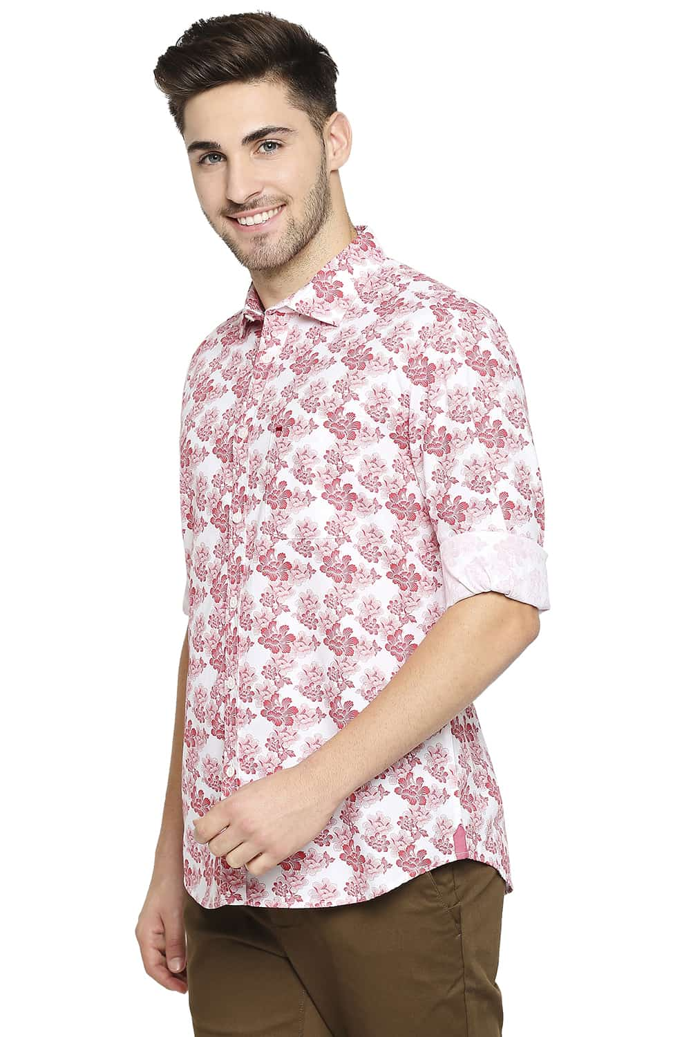 BASICS SLIM FIT PRINTED SHIRT