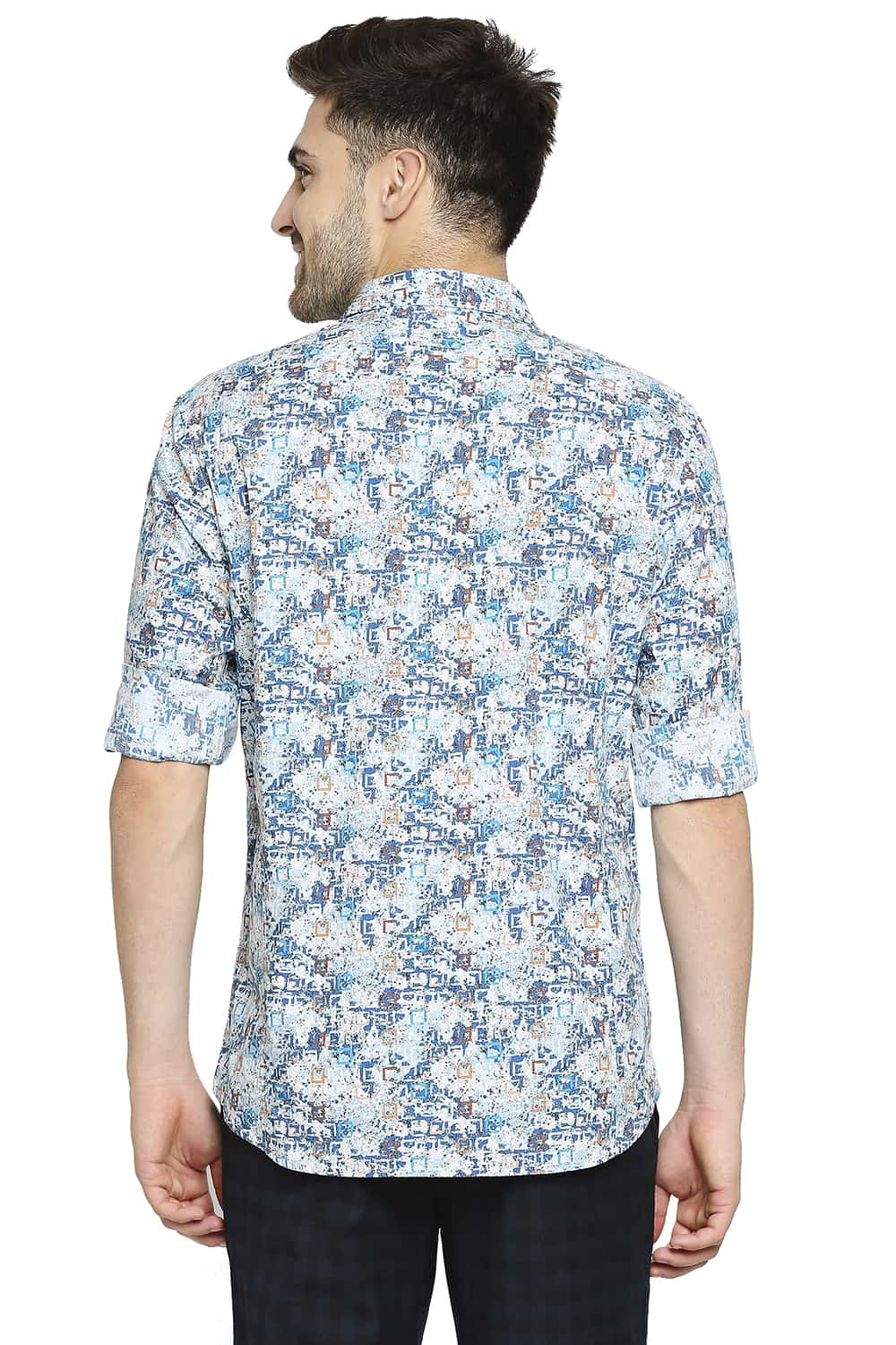 BASICS SLIM FIT PRINTED SHIRT