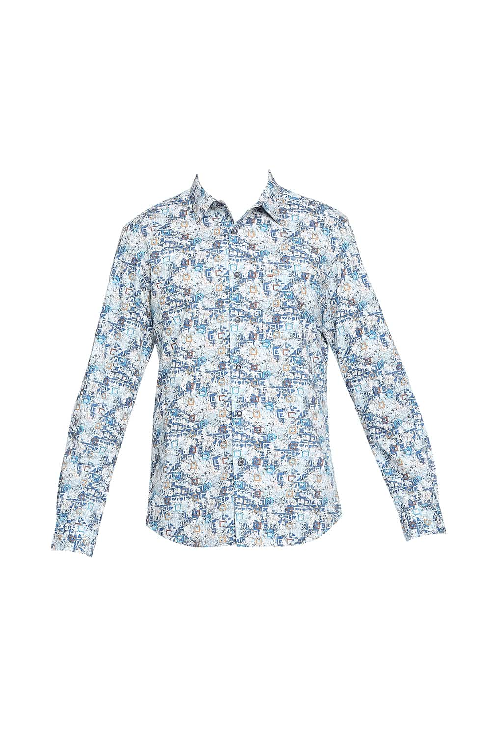 BASICS SLIM FIT PRINTED SHIRT