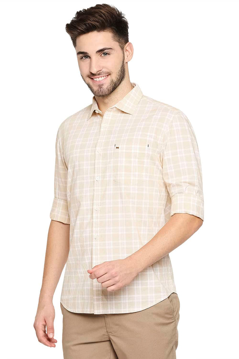 BASICS SLIM FIT CHECKS SHIRT