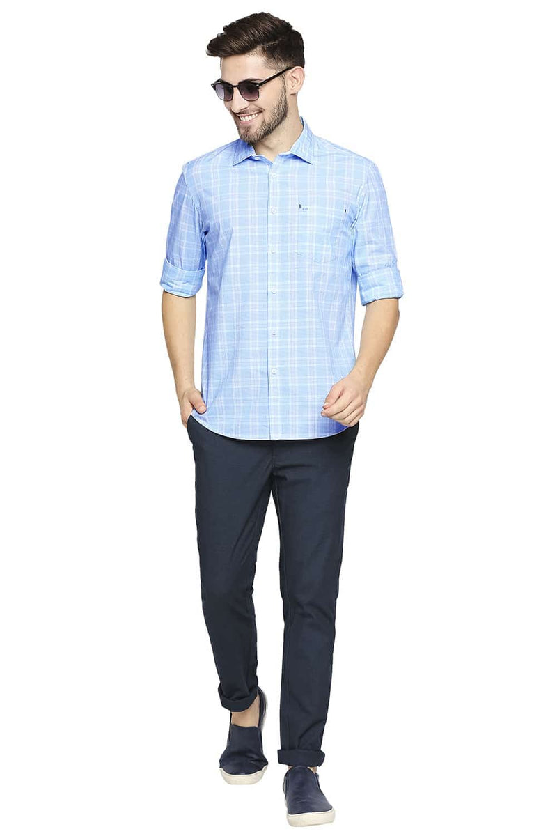 BASICS SLIM FIT CHECKS SHIRT