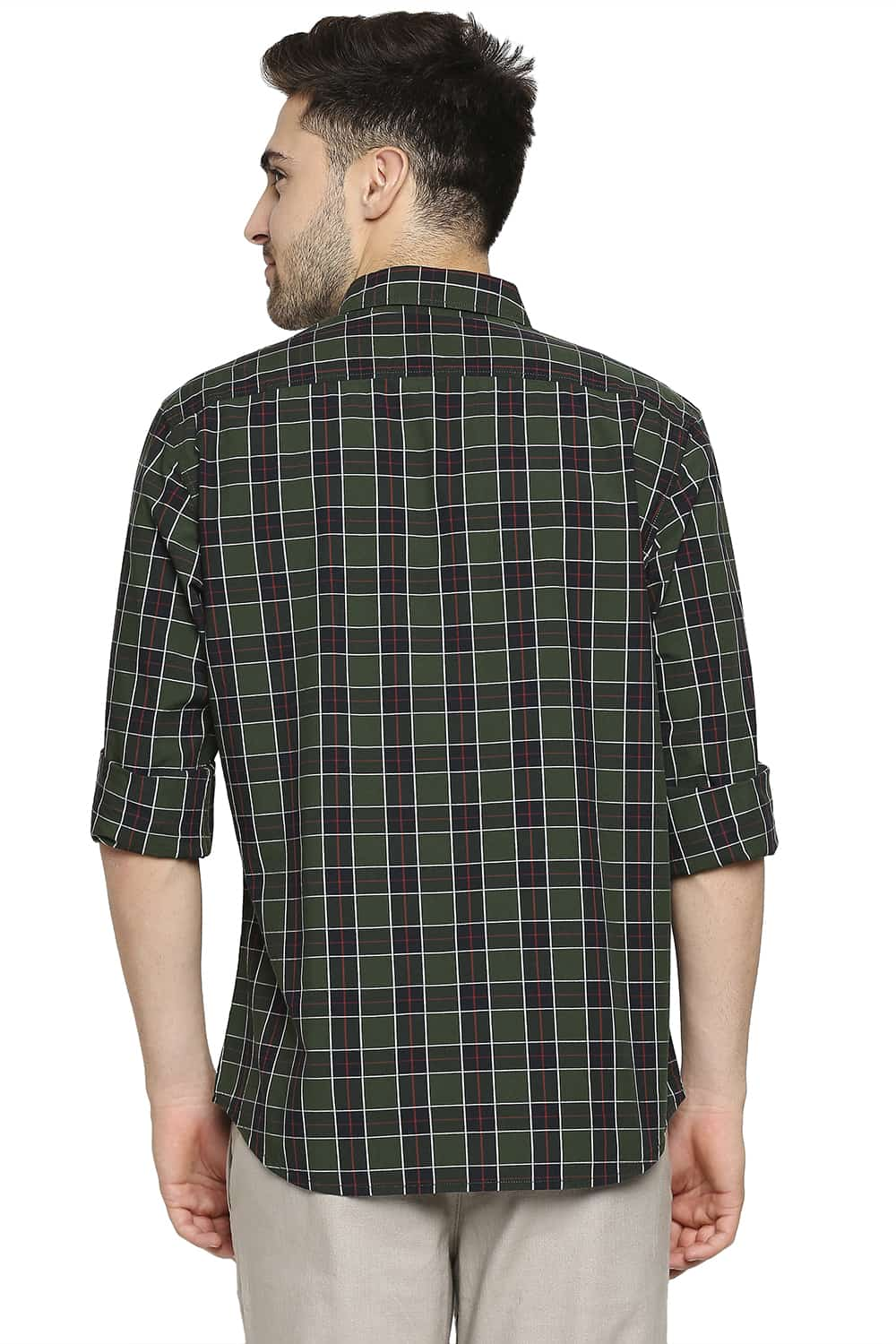 BASICS SLIM FIT CHECKS SHIRT