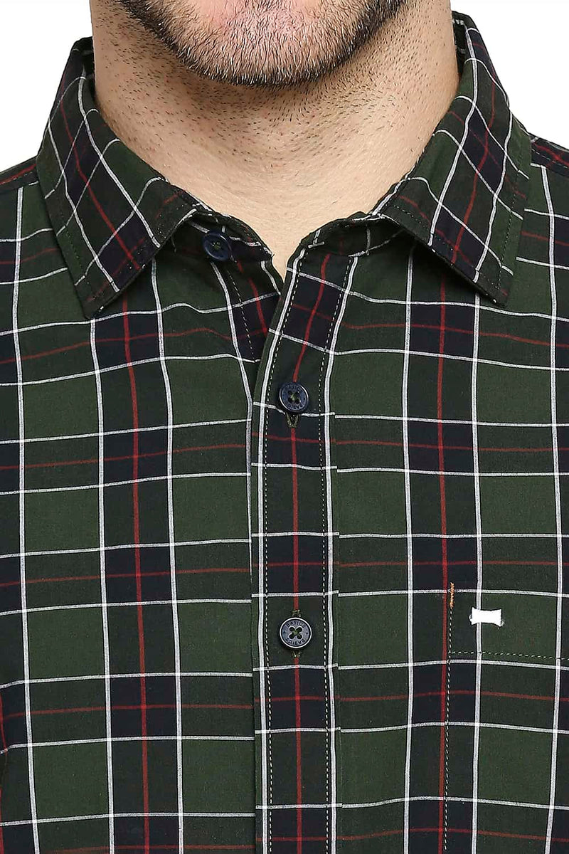 BASICS SLIM FIT CHECKS SHIRT