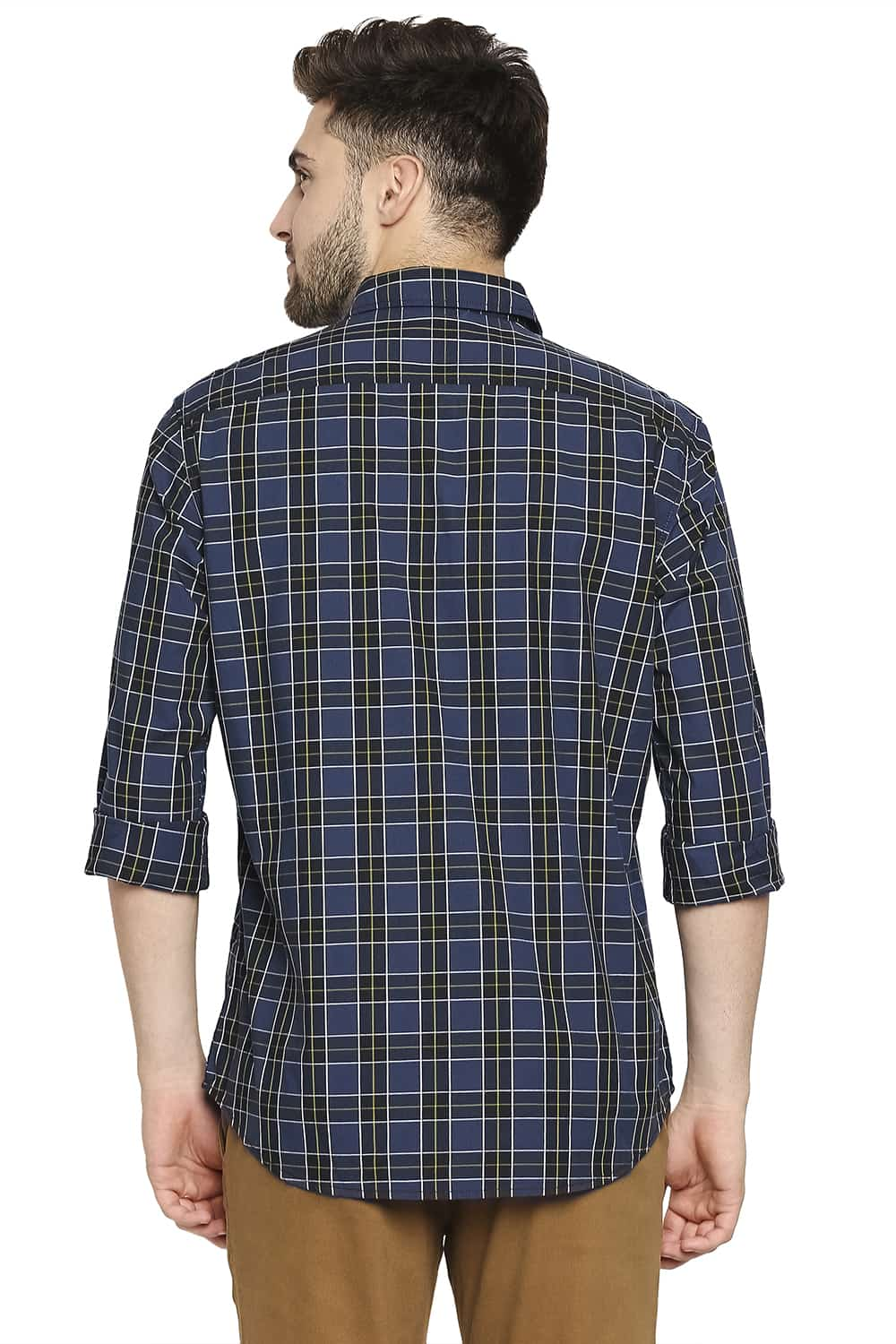 BASICS SLIM FIT CHECKS SHIRT