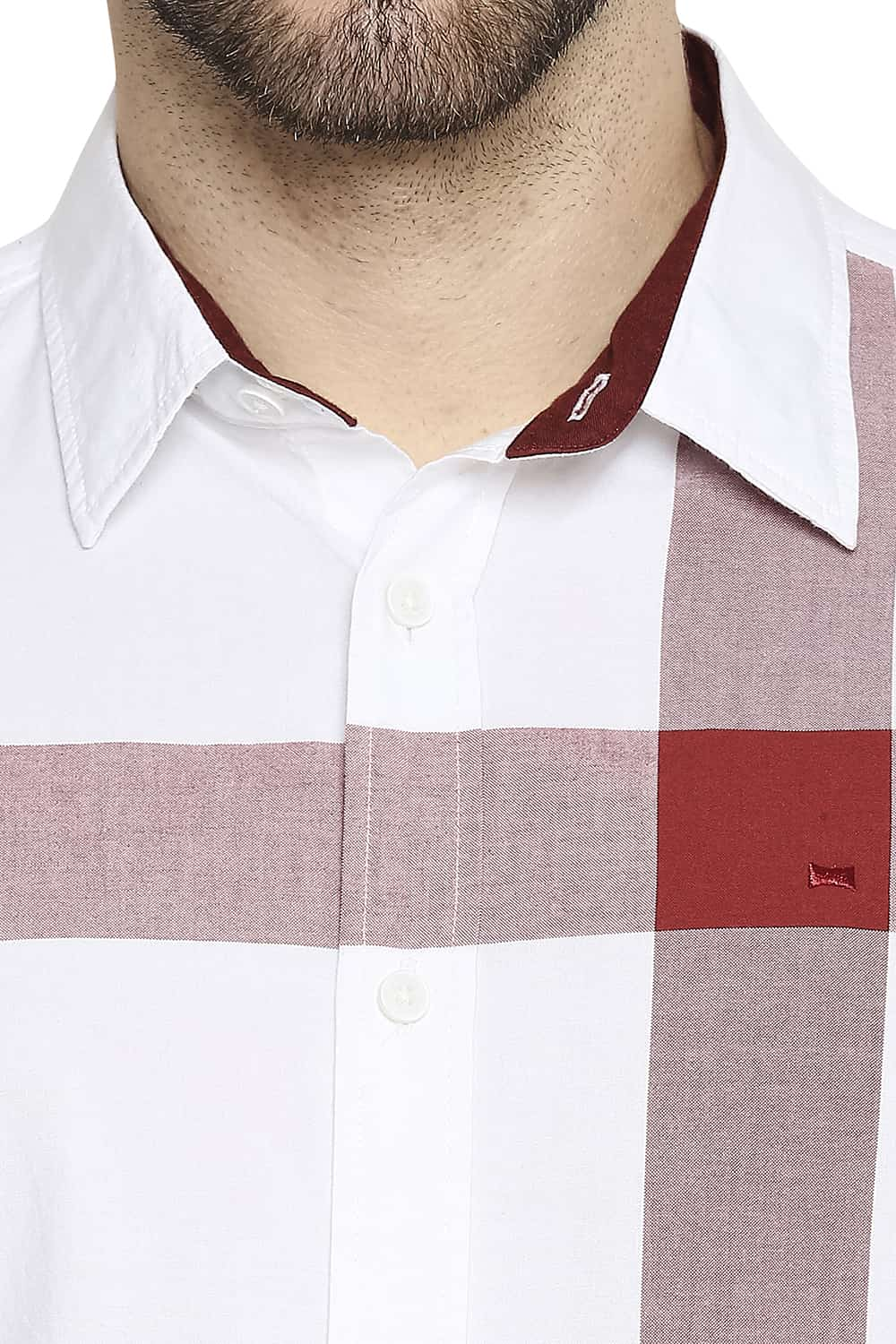 BASICS SLIM FIT OXFORD CHECKS SHIRT