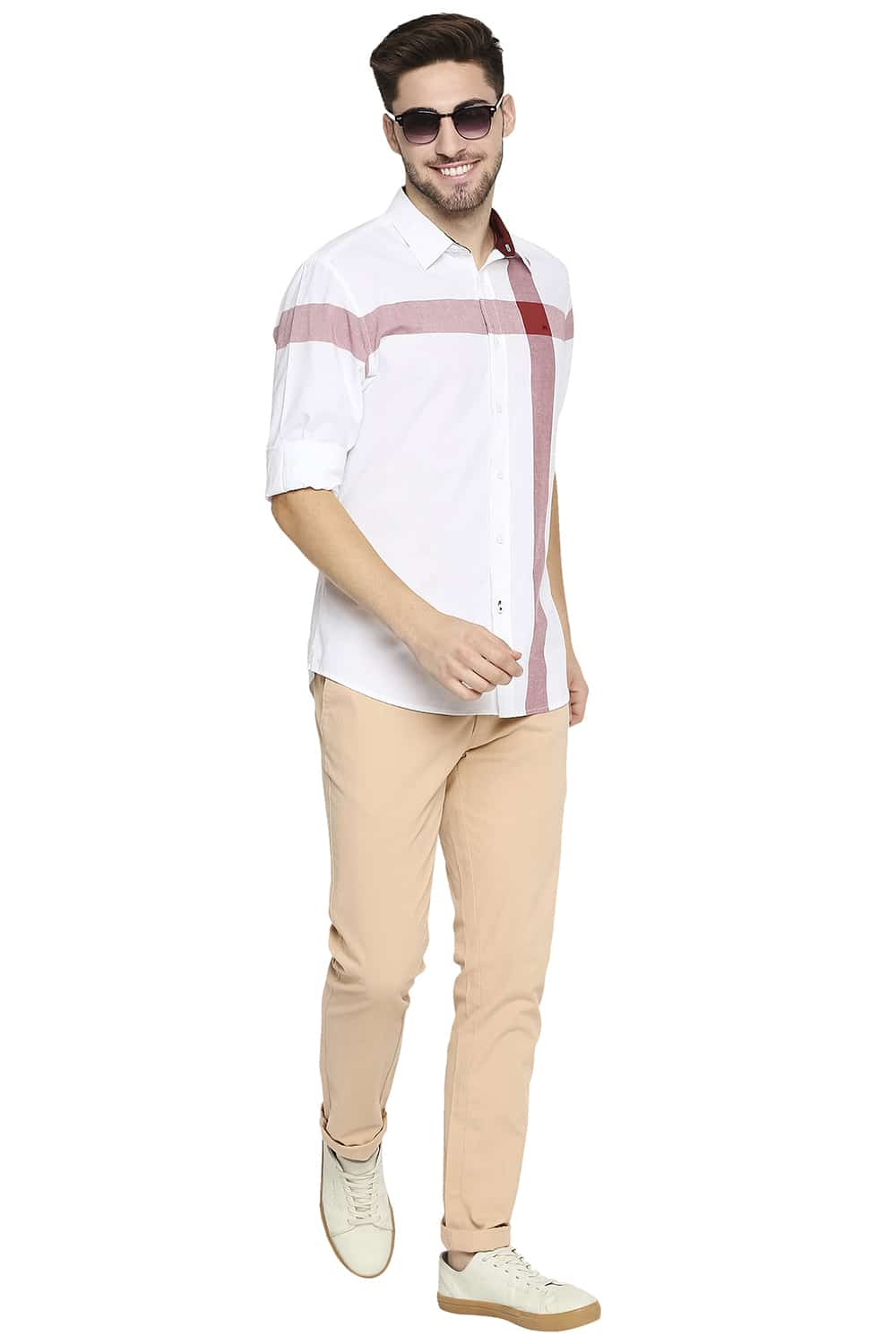 BASICS SLIM FIT OXFORD CHECKS SHIRT