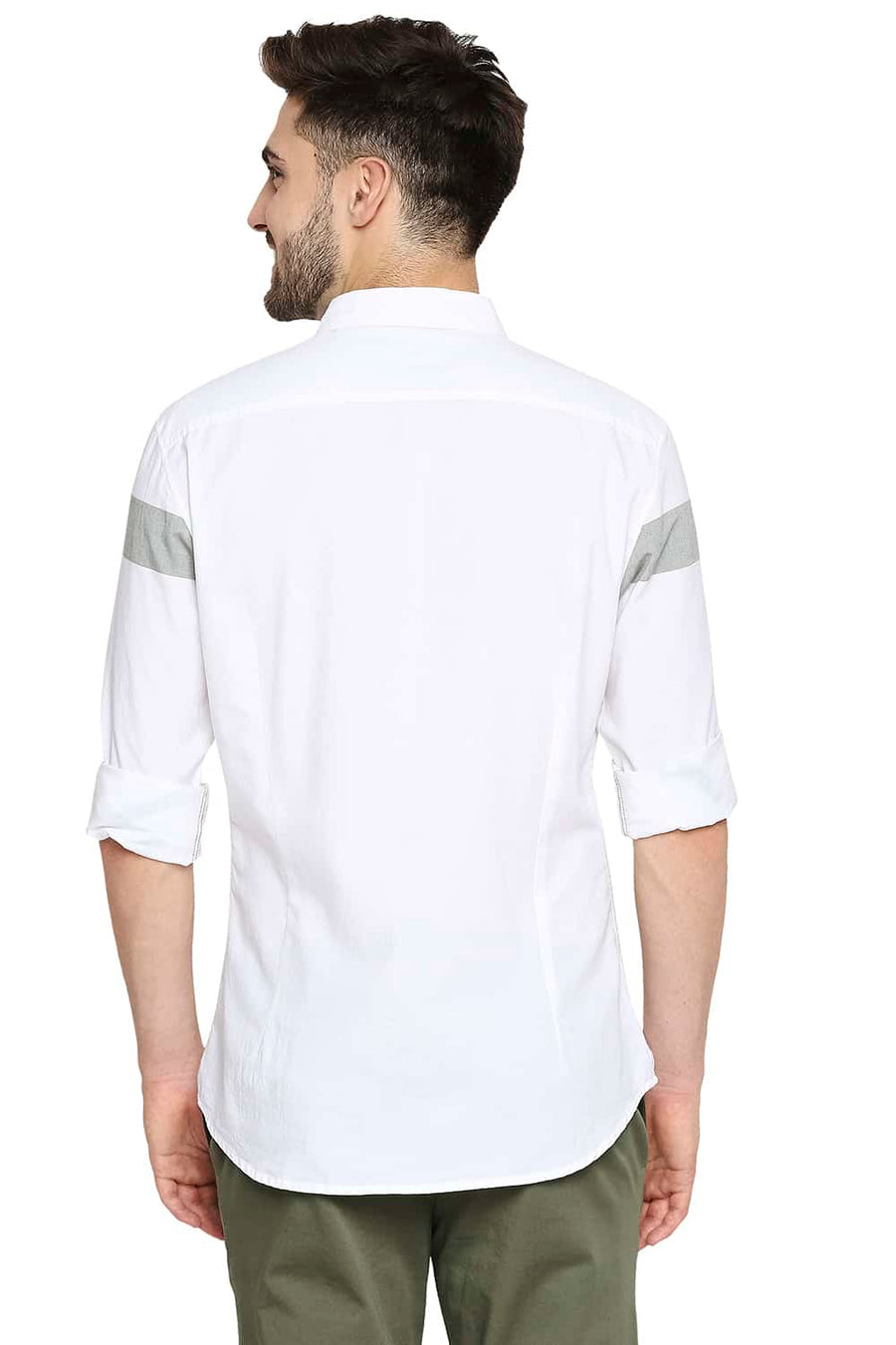 BASICS SLIM FIT CLOVER GREEN OXFORD CHECKS SHIRT