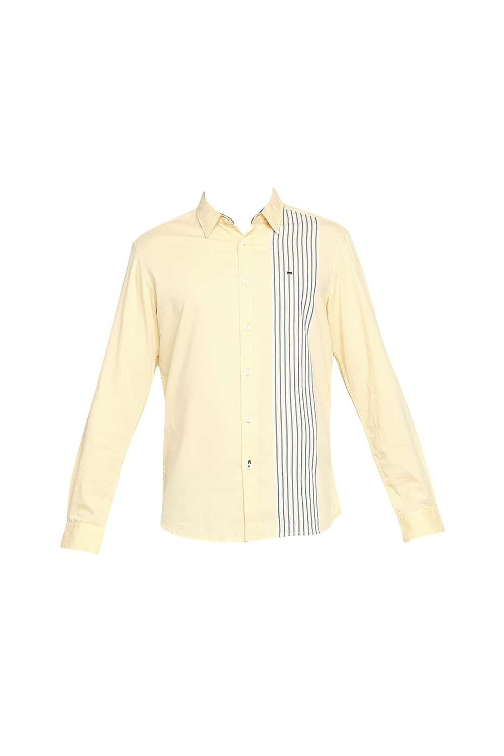 BASICS SLIM FIT ENGINEERED STRIPE SHIRT