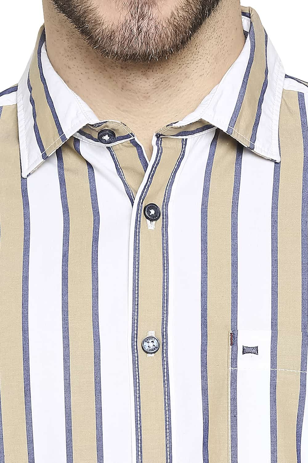 BASICS SLIM FIT STRIPE SHIRT