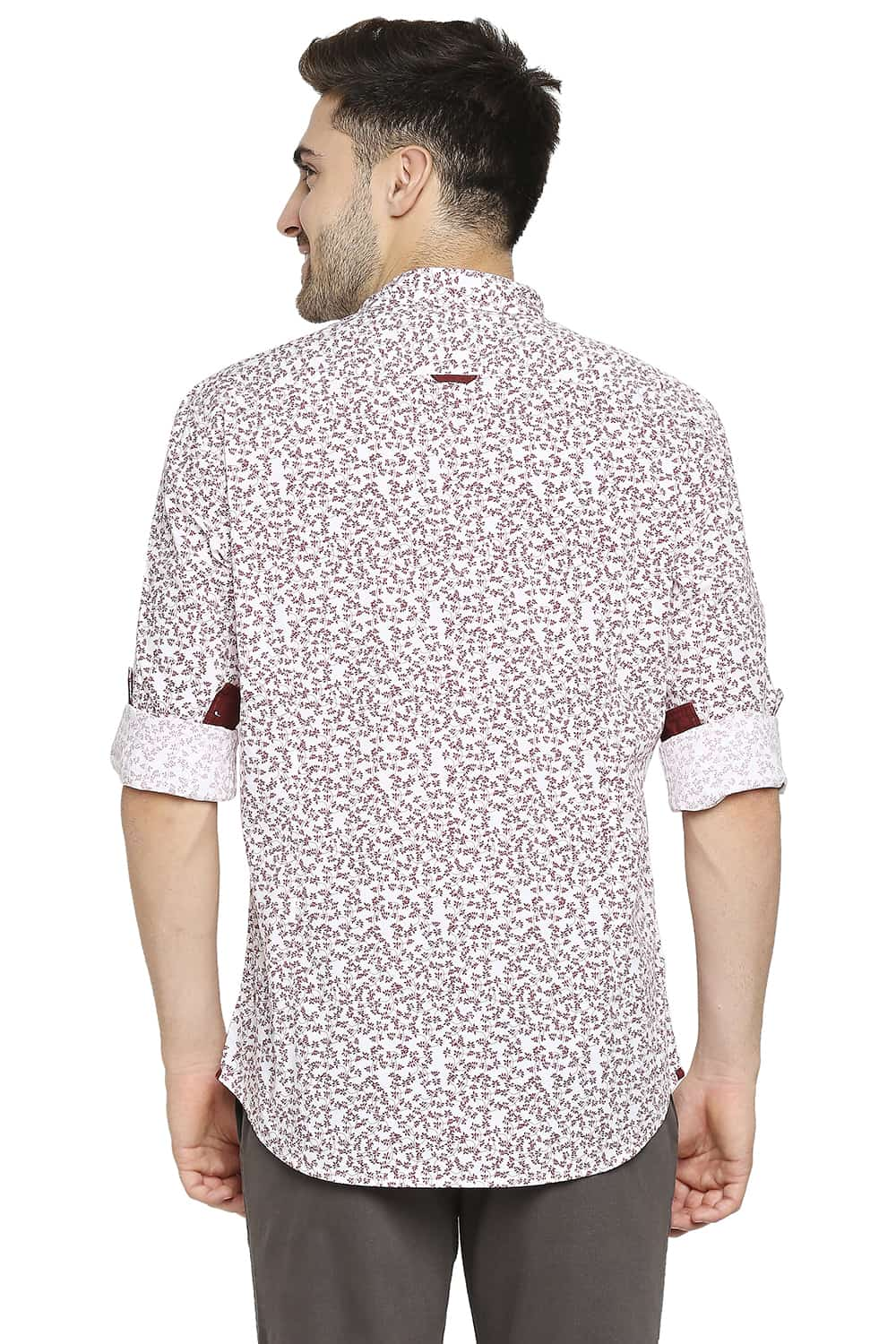 BASICS SLIM FIT PRINTED SHIRT