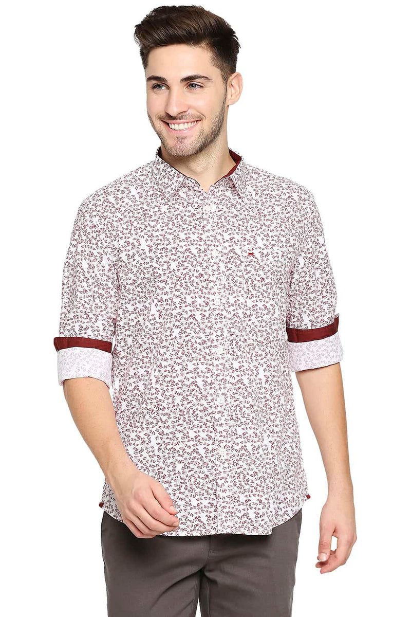 BASICS SLIM FIT PRINTED SHIRT