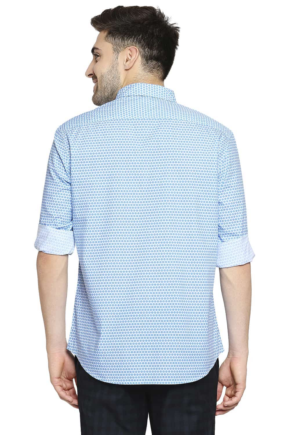 BASICS SLIM FIT PRINTED SHIRT