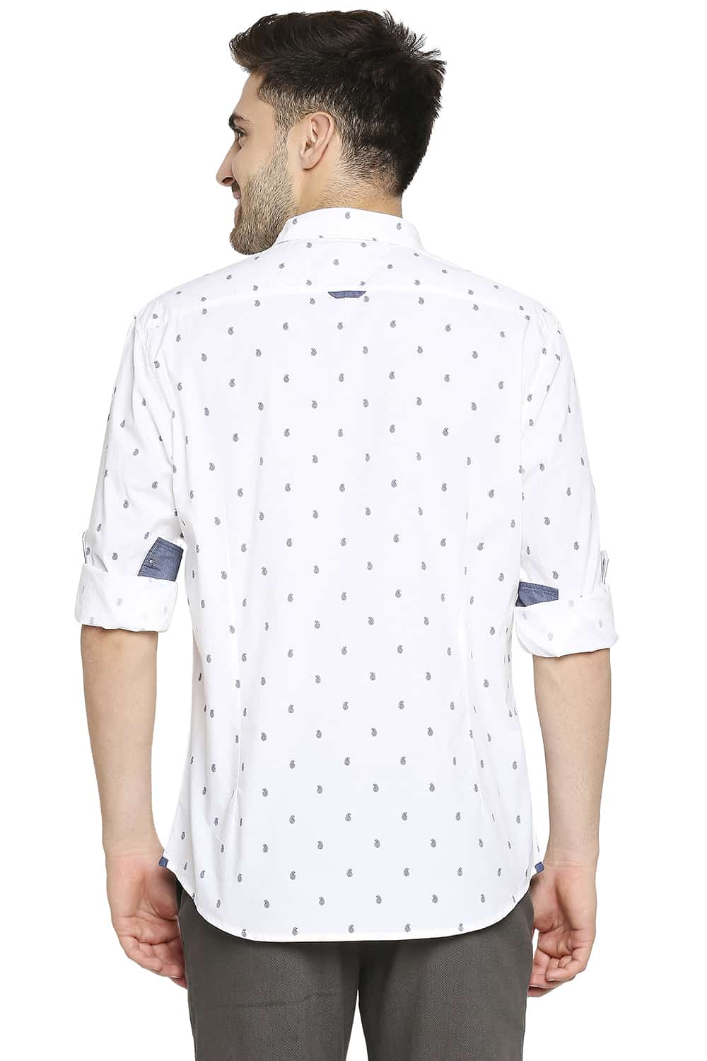 BASICS SLIM FIT PRINTED SHIRT