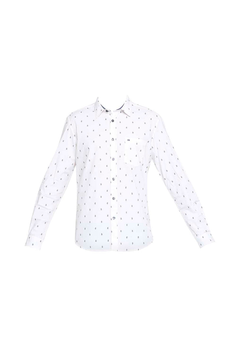 BASICS SLIM FIT PRINTED SHIRT