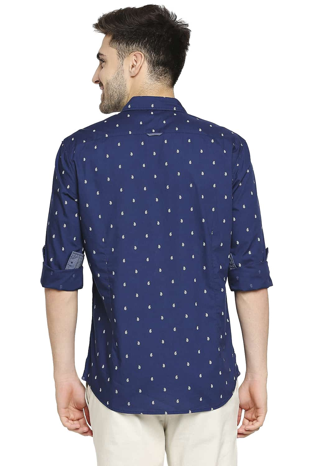 BASICS SLIM FIT PRINTED SHIRT