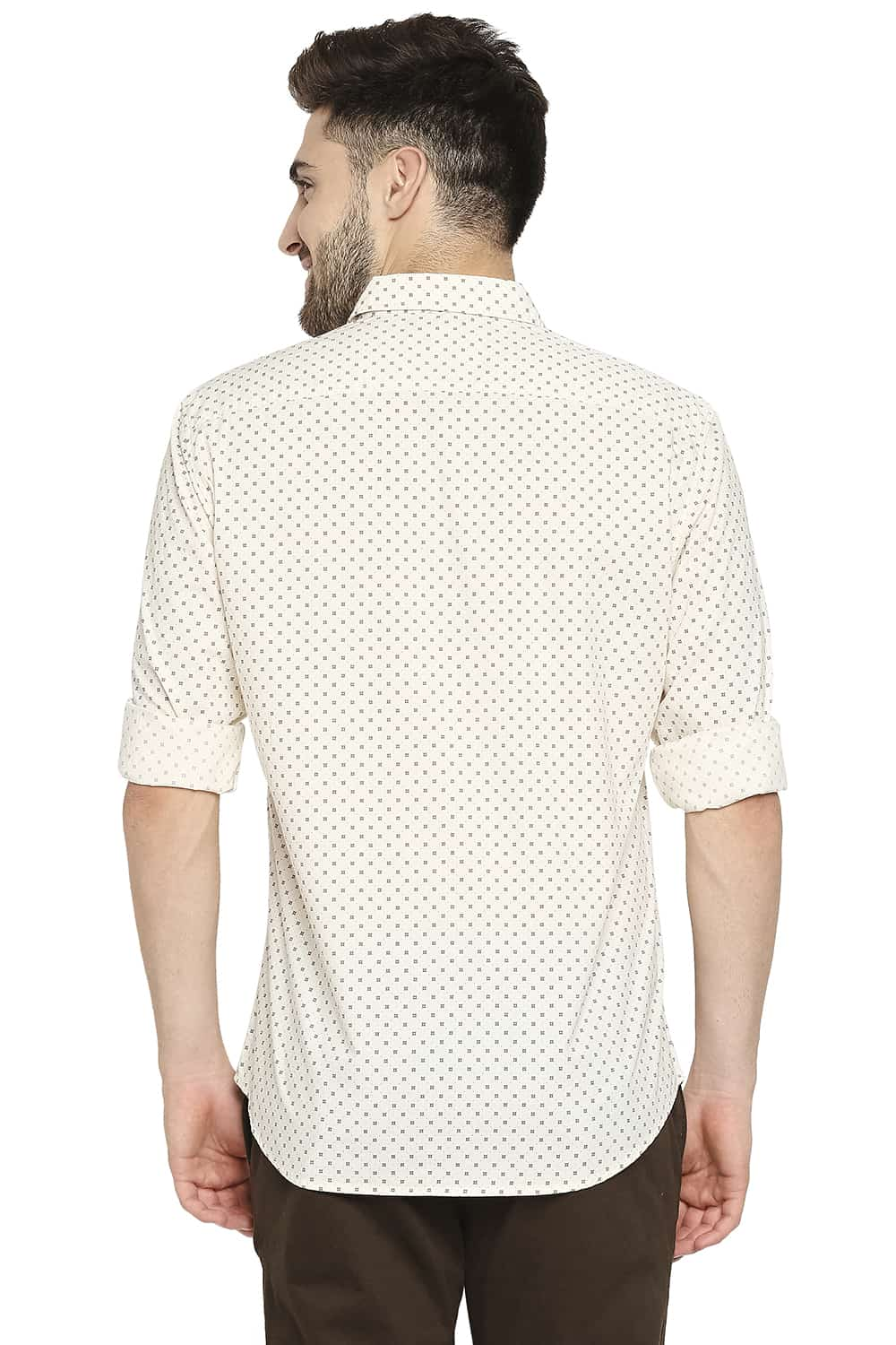 BASICS SLIM FIT PRINTED SHIRT