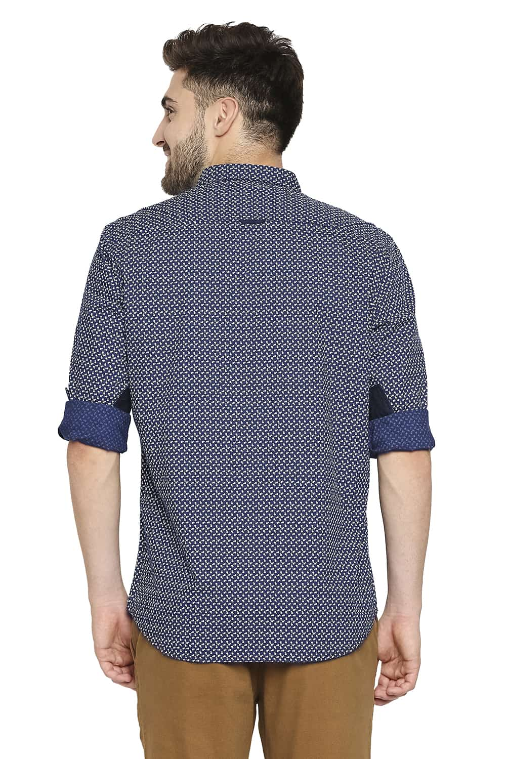 BASICS SLIM FIT PRINTED SHIRT