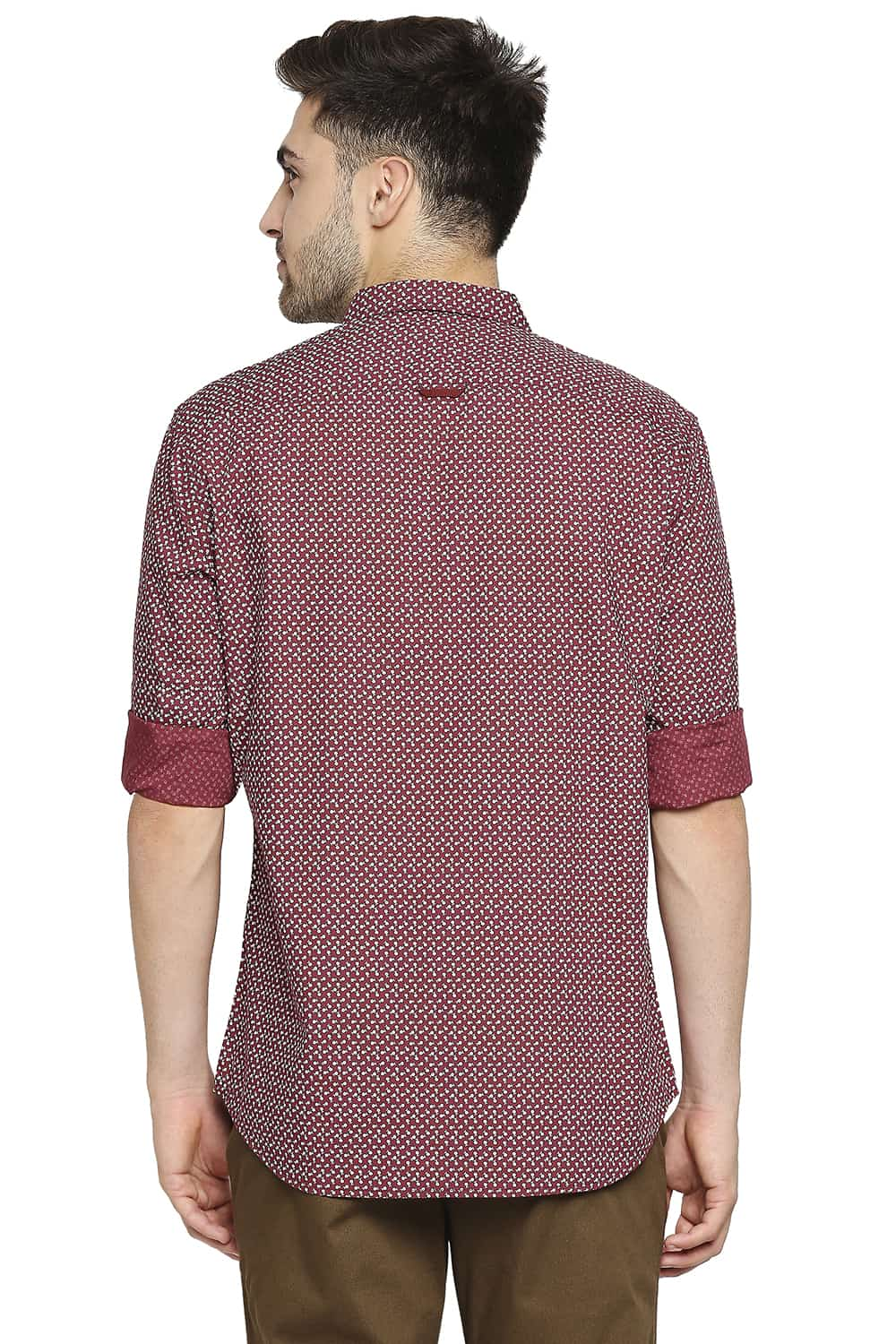 BASICS SLIM FIT PRINTED SHIRT