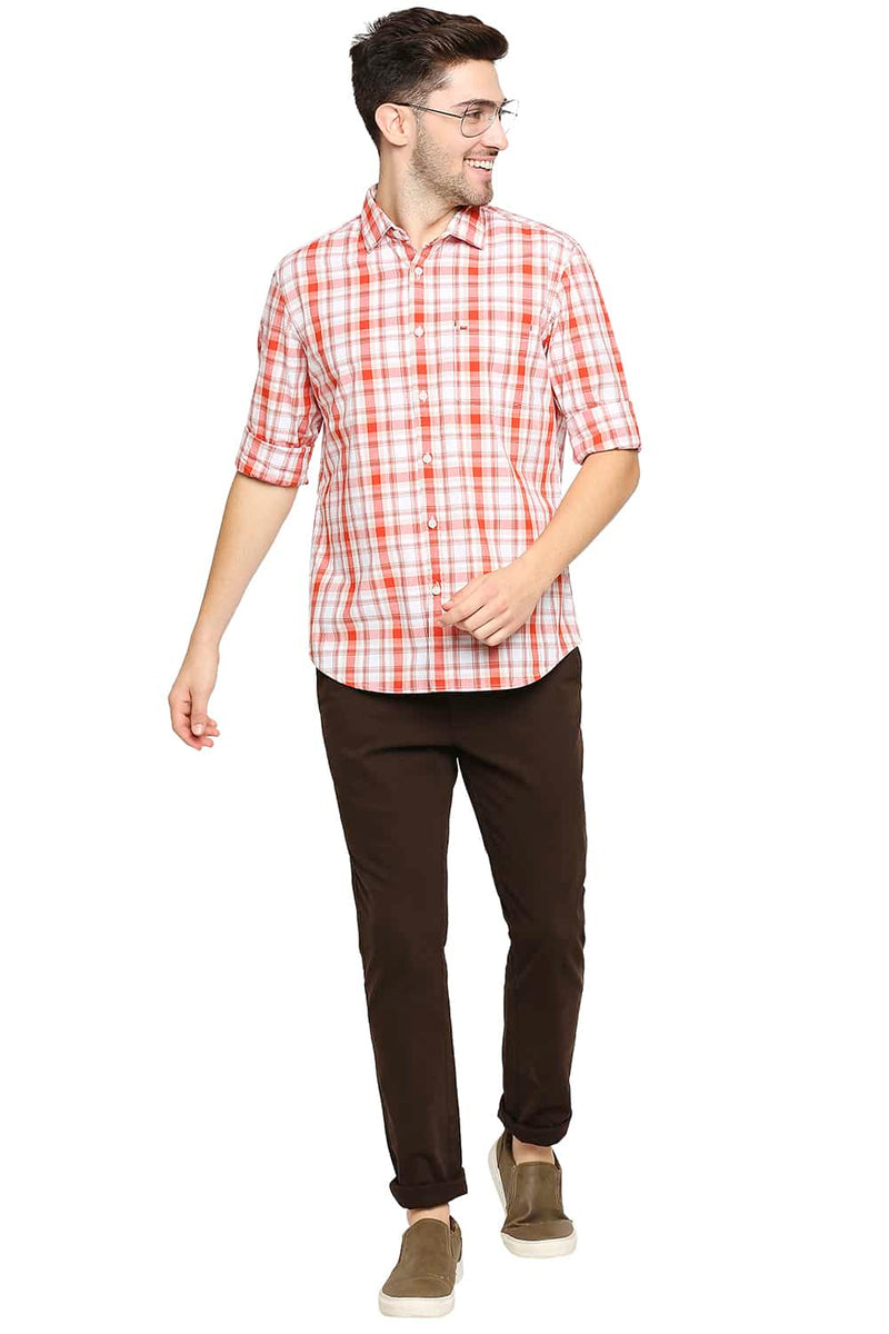 BASICS SLIM FIT CHECKS SHIRT