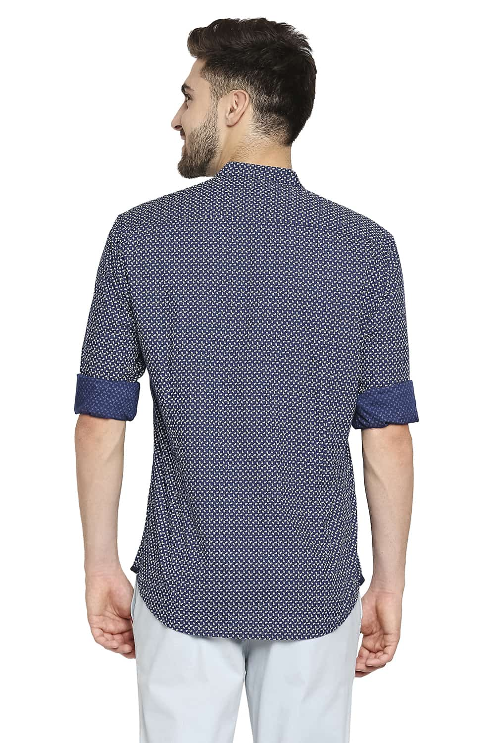 BASICS SLIM FIT PRINTED SHIRT