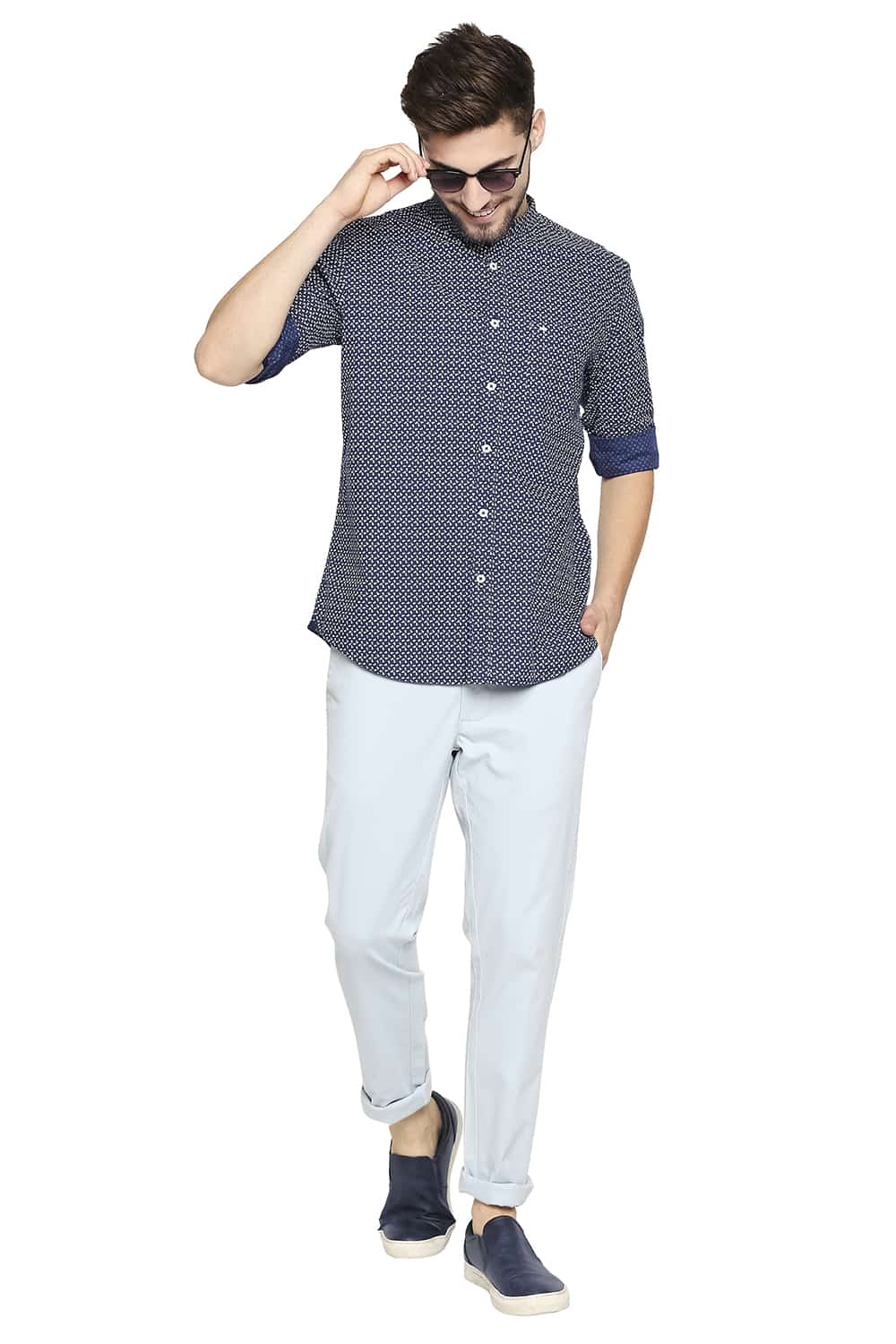 BASICS SLIM FIT PRINTED SHIRT