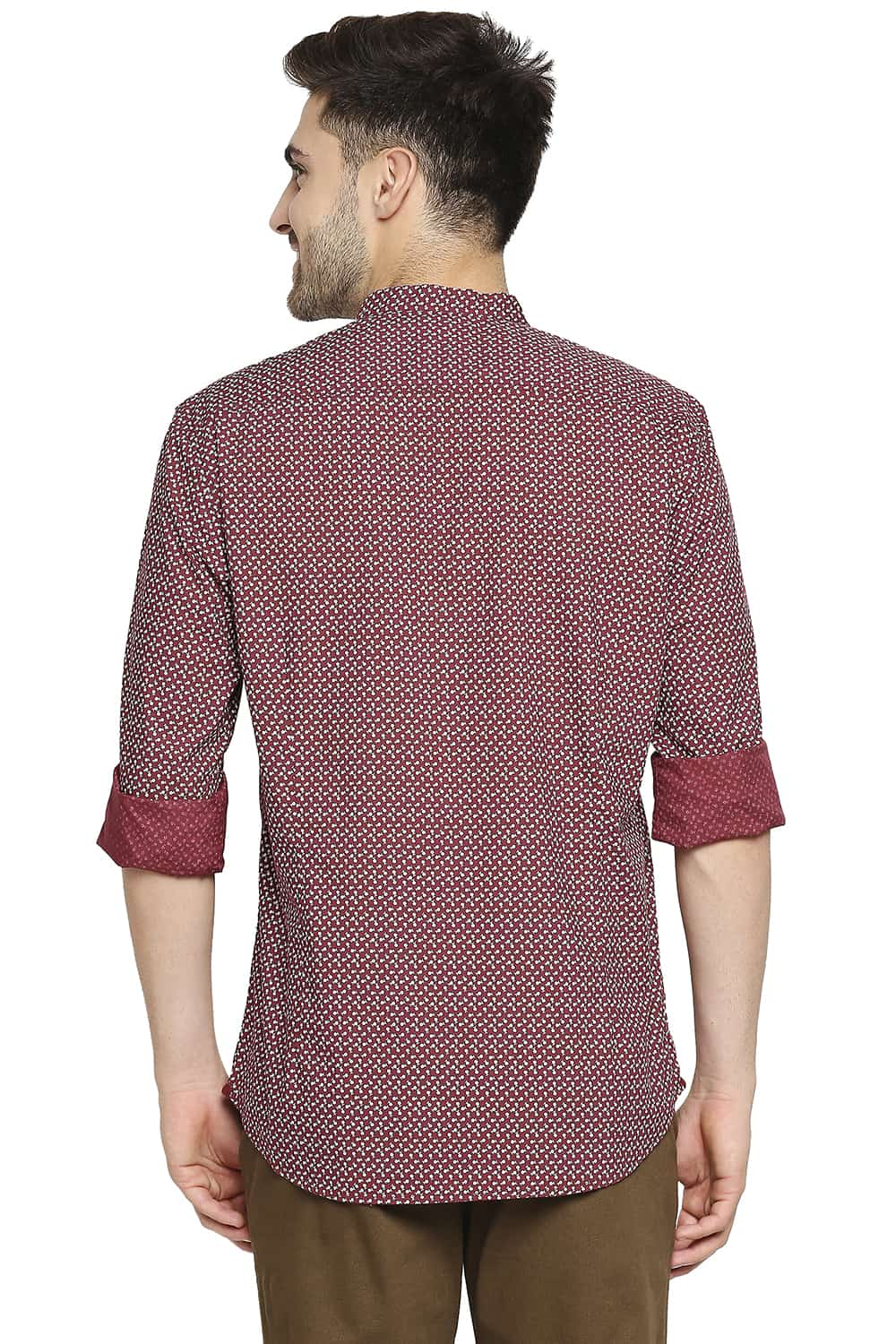 BASICS SLIM FIT PRINTED SHIRT