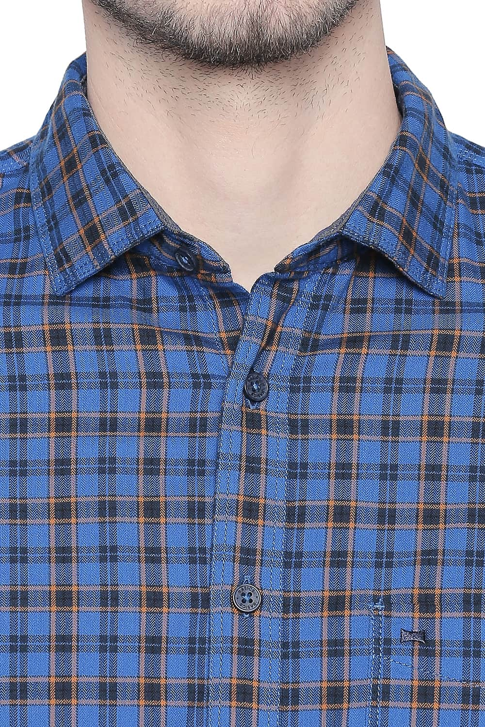 BASICS SLIM FIT CHECKS SHIRT