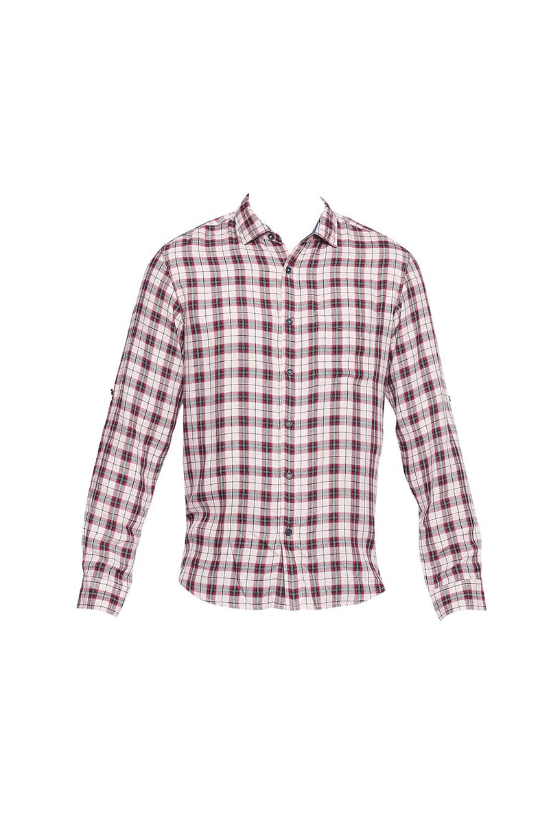 BASICS SLIM FIT MODAL CHECKS SHIRT